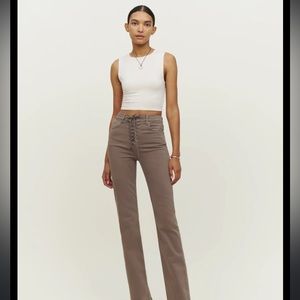 Rossi Lace Up High Rose Bootcut Jeans Size 25